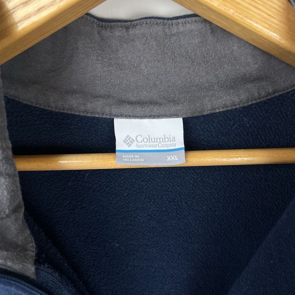 Columbia Hart Mountain Half Zip Shirt Long Sleeve Navy Blue Pullover Men's XXL - Picture 5 of 16